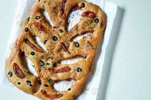 Bread appetizers- Stuffed Fougasse