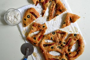 Bread appetizers- Stuffed Fougasse