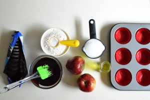 Eggless chocolate mini cakes