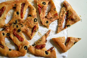 Bread appetizers- Stuffed Fougasse