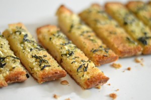 Appetizers Garlic Basil bread sticks