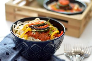 Ratatouille Maggi in a bowl