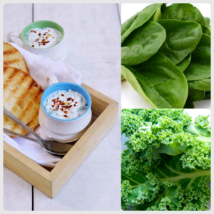 Spinach and kale yogurt dip 