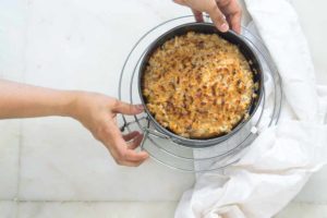 food photography Coconut Crumb Top Cake 