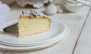 Coconut Crumb Top Cake food photography 