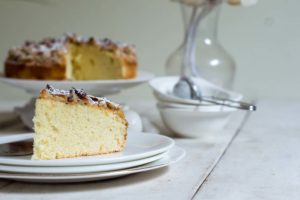 food photography Coconut Crumb Top Cake 