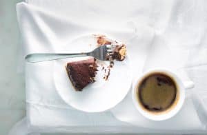 chocolate silk cake food photography