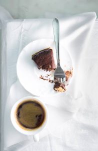 chocolate silk cake food photography