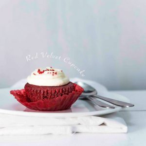 Eggless Red Velvet Cupcakes