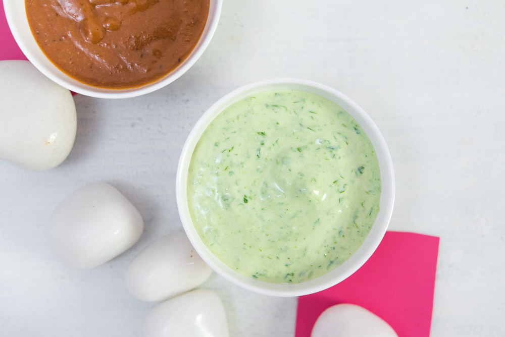 Yoghurt Coriander sauce for buddha bowl