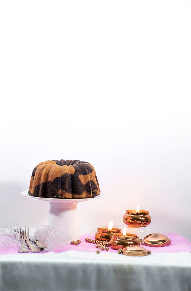 Almond Chocolate Marble Cake