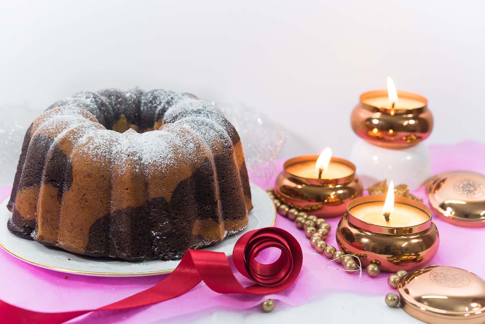 Almond Chocolate Marble Cake