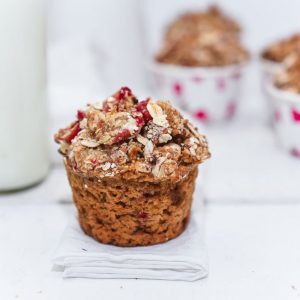 Strawberry Oat Crumb Top Muffins