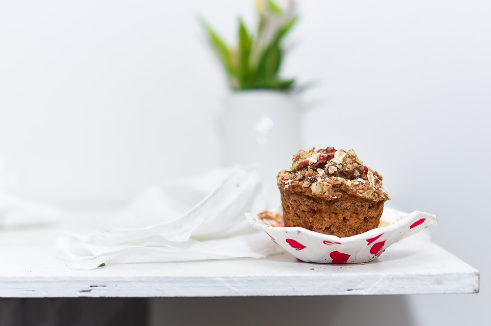 Strawberry Oat Crumb Top Muffins